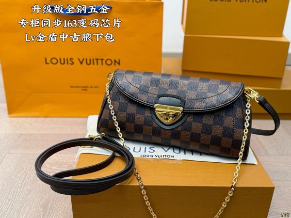 LV Monogram Leather Beverly Clutch