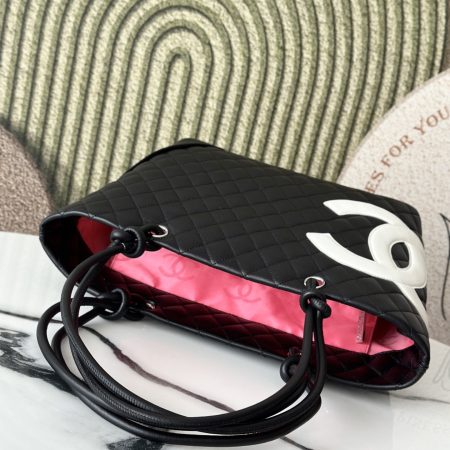 Chanel Vintage Black Cambon Ohanel Tote Bag - Image 6