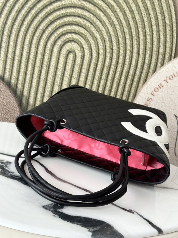 Chanel Vintage Black Cambon Ohanel Tote Bag