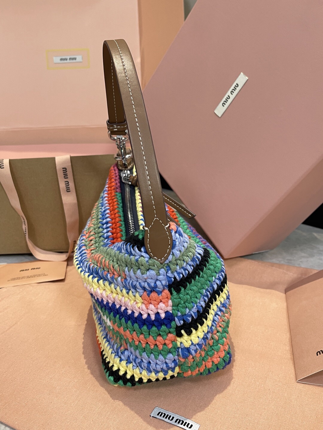 Miu Miu Crochet Pouch 10A - Image 4