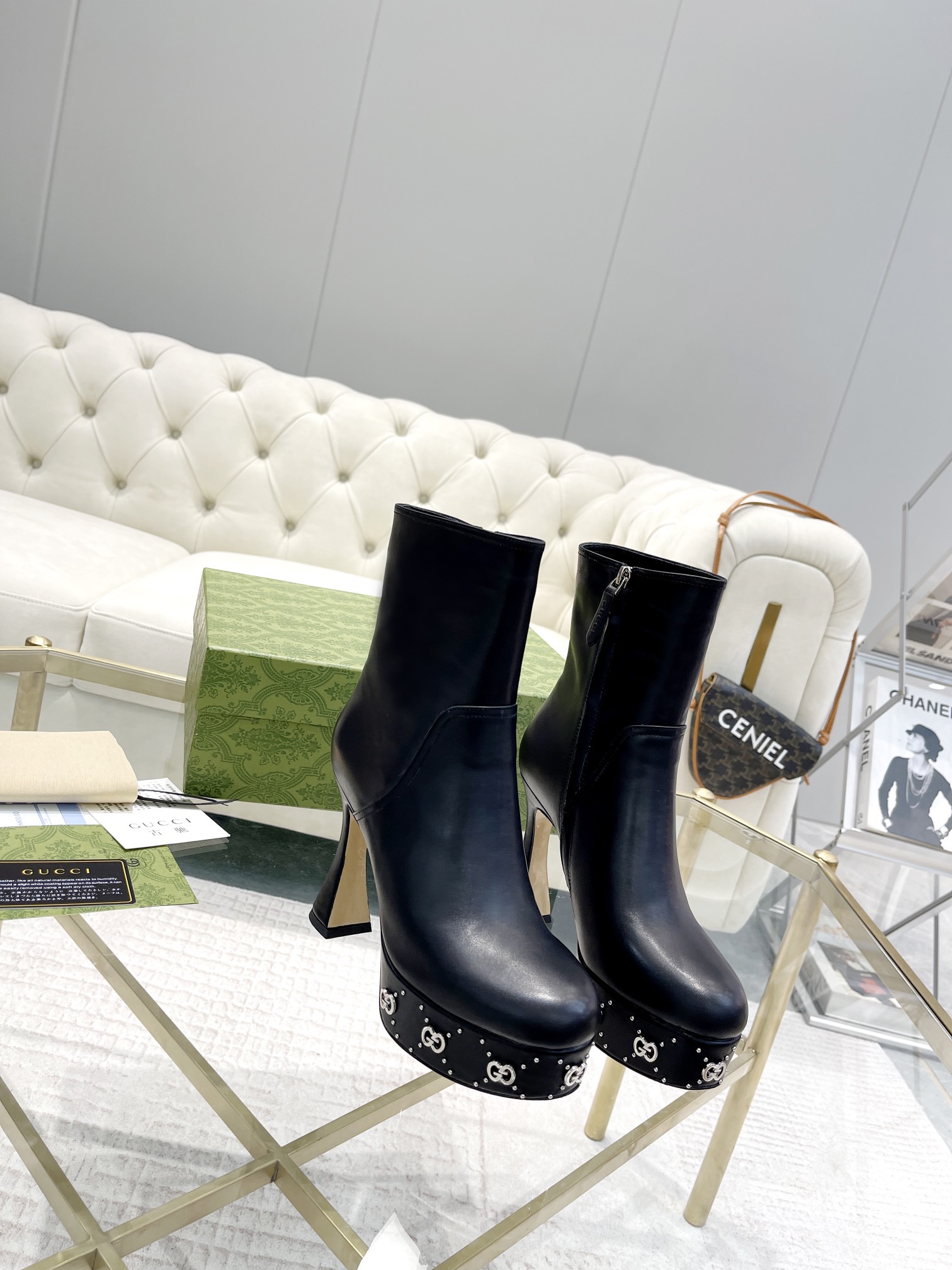 Gucci Janaya Chunky-Heeled Boots - Image 3