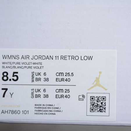 Air Jordan 11 Low WMNS Pure Violet AH7860-101 - Image 13