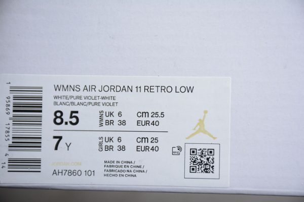 Air Jordan 11 Low WMNS Pure Violet AH7860-101