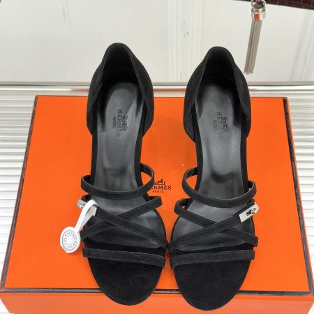 Hermès Kelly Buckle Thin-Strap Kitten-Heel Sandals - Image 4