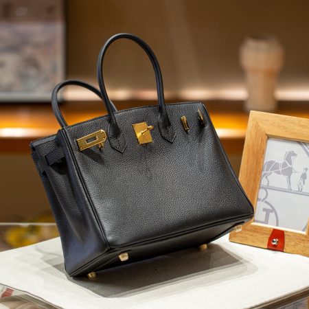 Hermès Birkin 30 black Togo Leather Gold Hardware Bag - 10A Mirror Version - Image 3