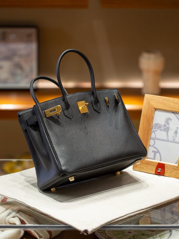 Hermès Birkin 30 black Togo Leather Gold Hardware Bag - 10A Mirror Version
