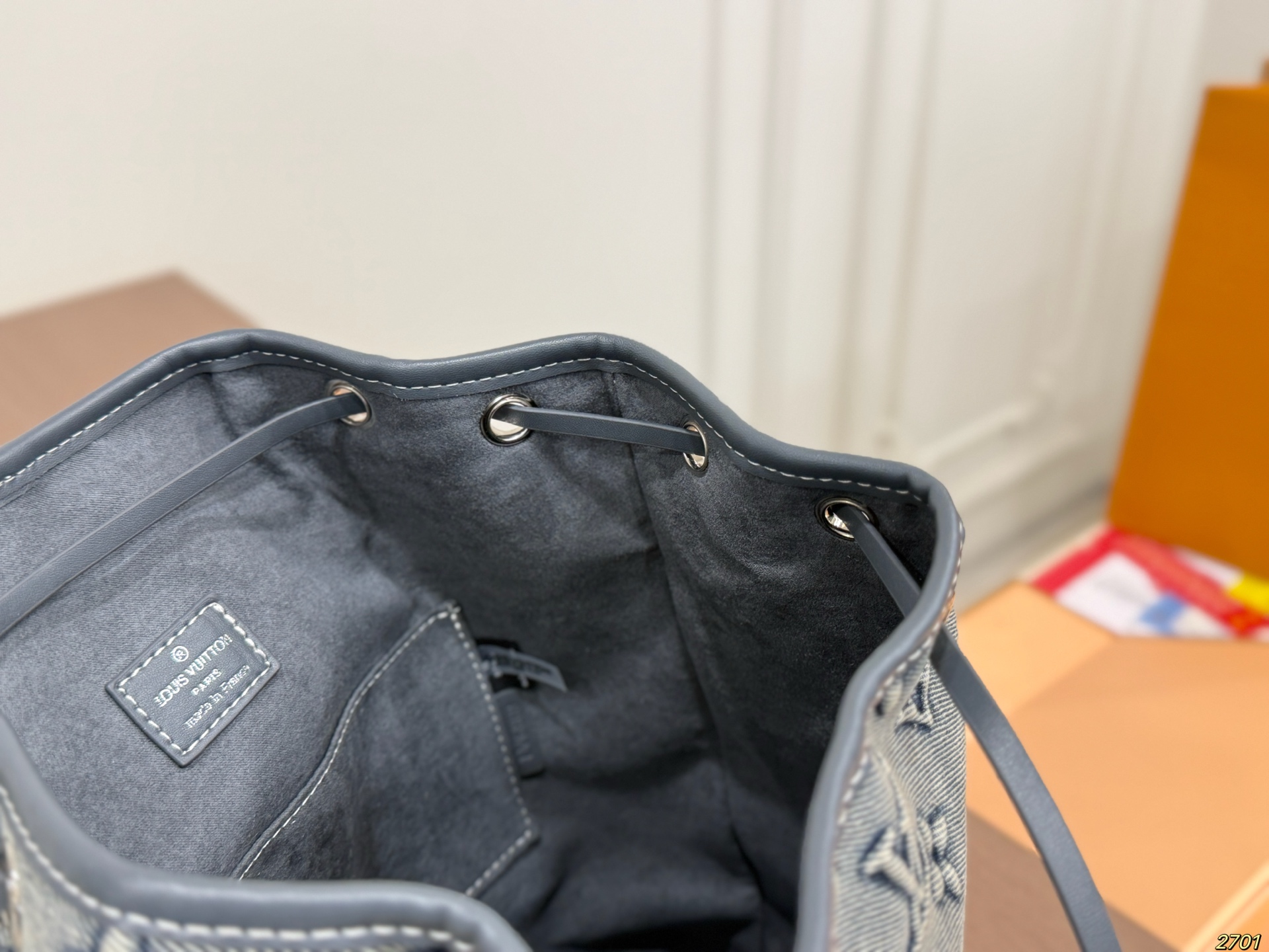 LV Denim Backpack - Image 9