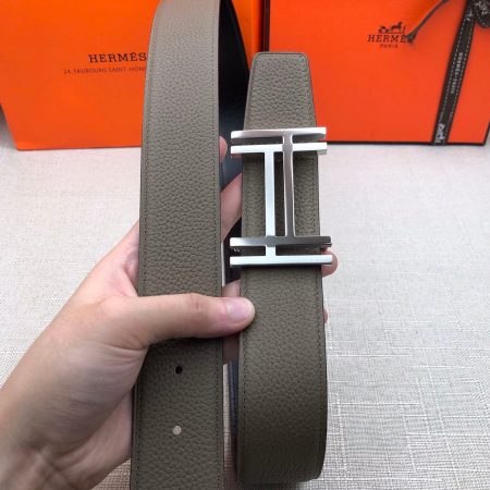 Hermes H Belt Buckle & Reversible Brown For Women, Women Belt 380MM - Image 2