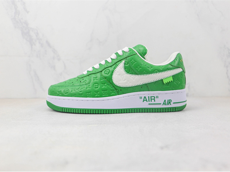 LV x Nike Air Force 1'07 LV8 Low "Green/white/LV Monogram" - Image 1