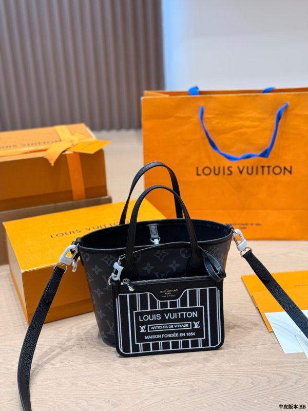 LV Neverfull BB Bandouliere Inside Out Tote Bag