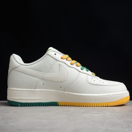 Nike Air Force 1 07 Low White Green Noise Yellow Shoes ZJ6695-303 - Image 5