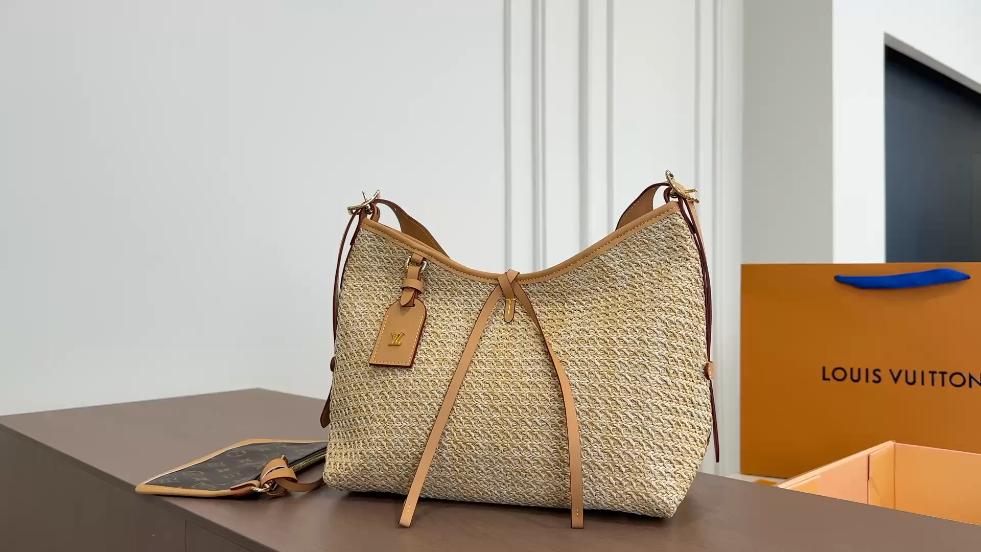 LV Shopping Bag, Woven Straw Bag - Image 2
