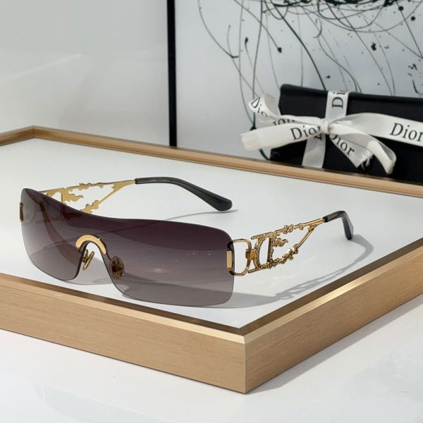 Dior One-piece Rimless Hollow-out Sunglasses  Top quality