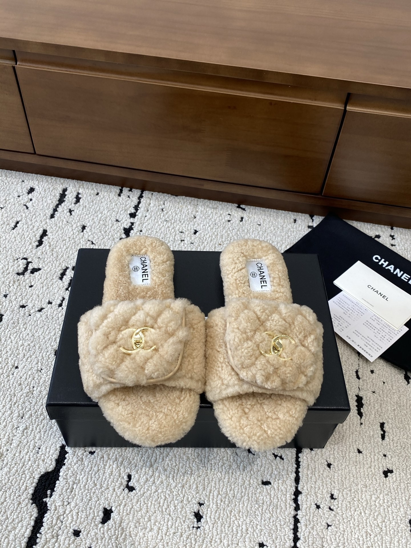 Chanel Fall/Winter Fur-Lined Slippers - Image 1