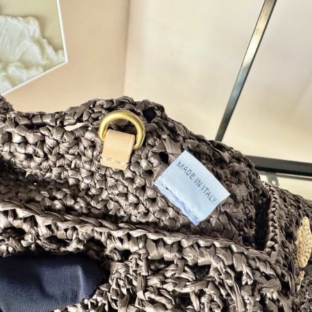 Miu Miu Raffia-effect Woven Shoulder Bag 10A - Image 7