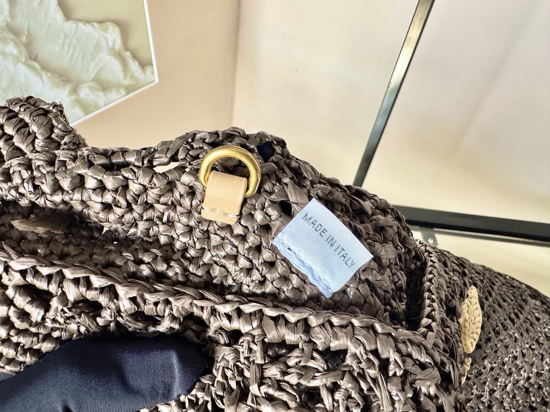Miu Miu Raffia-effect Woven Shoulder Bag 10A - Image 7