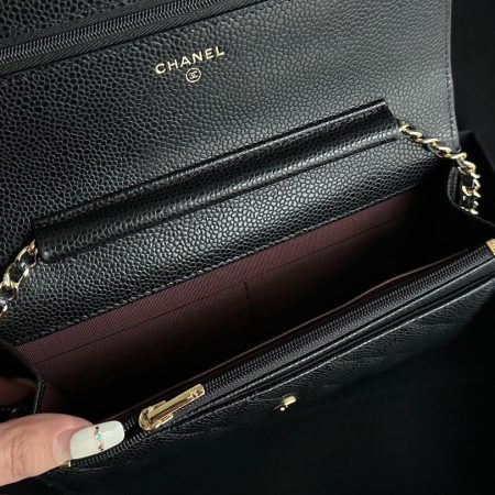 Chanel Classic Wallet on Chain Quilted Caviar - Image 5