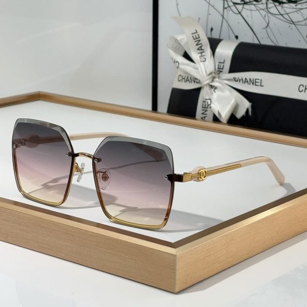 Chanel  Fashion half Frame Sunglasses Top quality