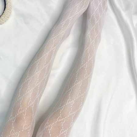 Gucci Double G Letter Fishnet Stockings