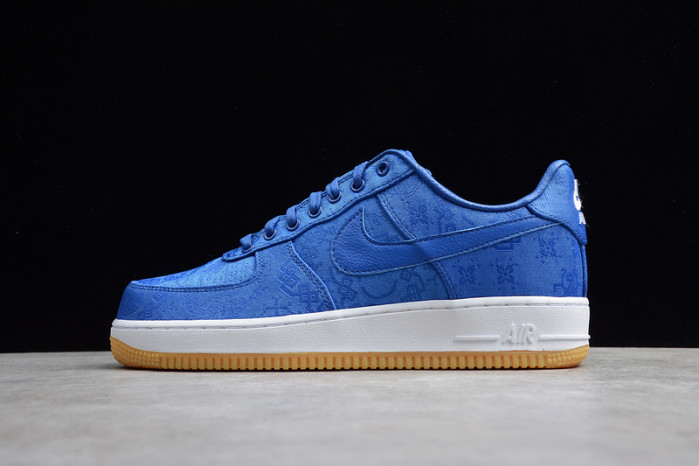 CLOT Nike Air Force 1 Blue Silk CJ5290-400 - Image 3