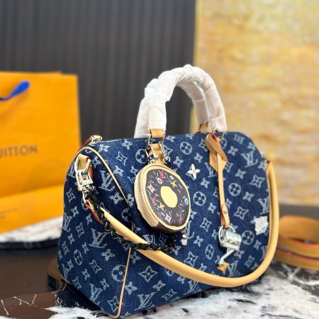 LV Denim Pillow Bag - Image 3