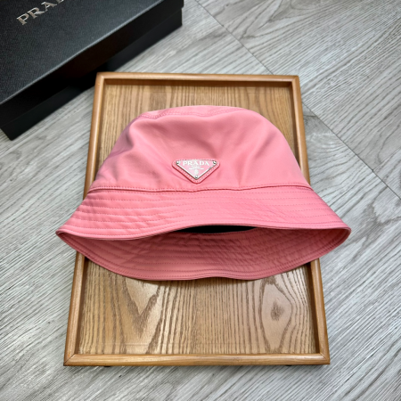 Prada Flat Top Classic Triangle Labeled Iron Fisherman's Hat Sunhat - Image 2