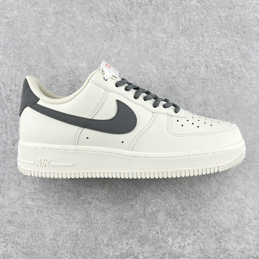 Nike Air Force White Dark Grey - Image 1