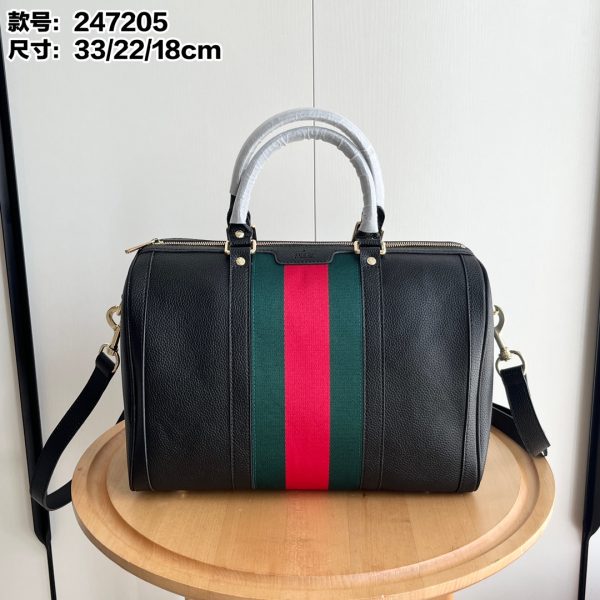 Gucci Canvas Boston Tote Bag