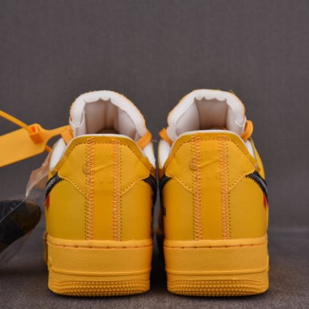 NIKE AIR FORCE 1 LOW OFF-WHITE UNIVERSITY GOLD METALLIC SILVER DD1876-700 - Image 29
