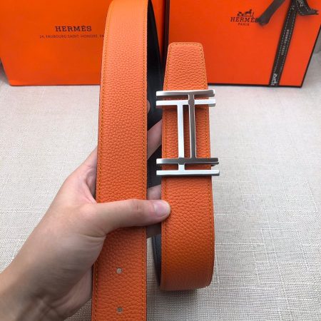 Hermes H Belt Buckle & Reversible Brown For Women, Women Belt 380MM - Image 4