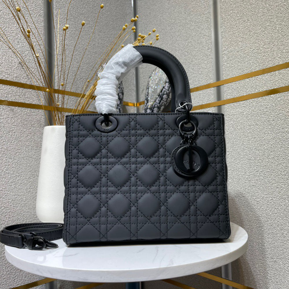 Dior The LADY DIOR Medium Bag-Matte cowhide leather - Image 4