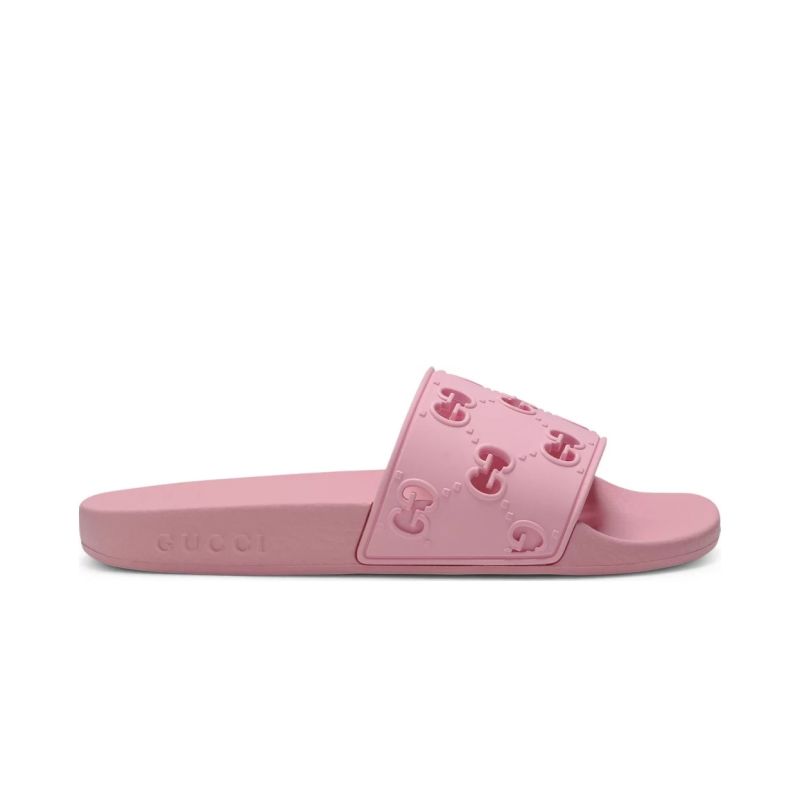 Gucci Womens GG Slide Rubber Sandals 573922 - Image 2