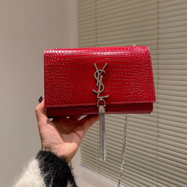 YSL Kate Tassel Crocodile Bag