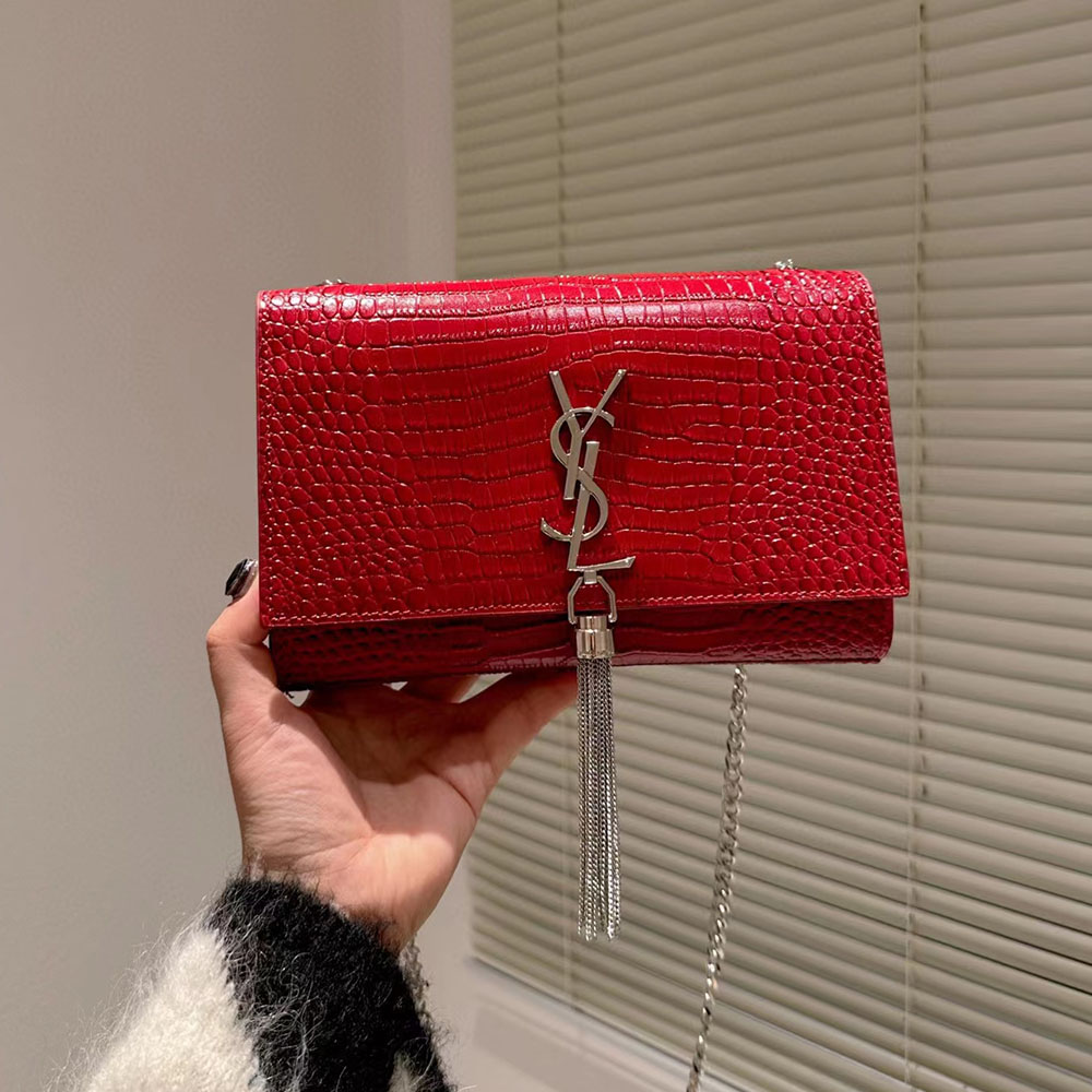 YSL Kate Tassel Crocodile Bag - Image 8