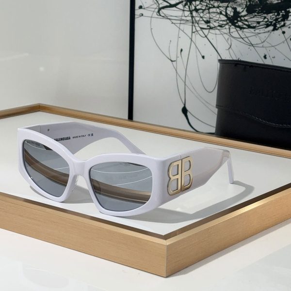Balenciaga  Mirror leg Logoo Aviator Sunglasses Top quality