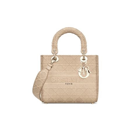 Dior Medium LADY Bag Cannage Embroidery - Image 1