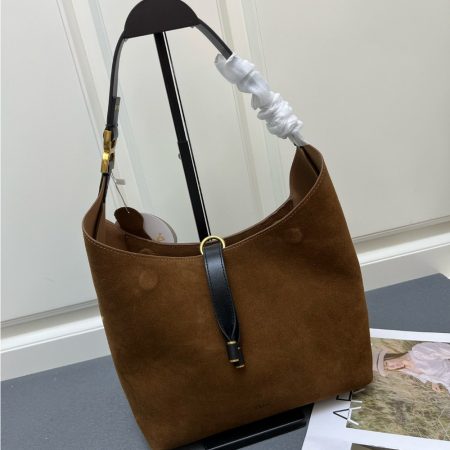 Chloe Marcie Suede Leather Bag - Image 9