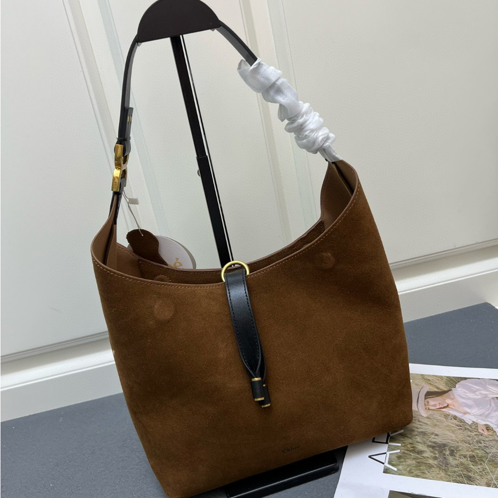 Chloe Marcie Suede Leather Bag - Image 9