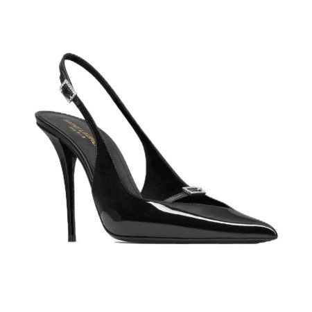YSL Patent Leather Slide Heels with Buckle – 10.5CM