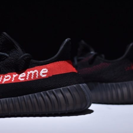 Yeezy Supreme Boost 350 V2 BLACK AND RED - Image 10