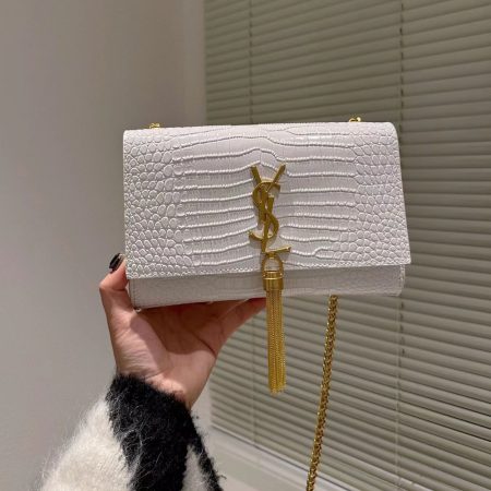 YSL Kate Tassel Crocodile Bag - Image 5