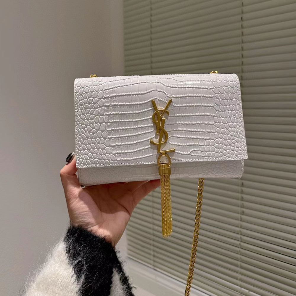 YSL Kate Tassel Crocodile Bag - Image 5