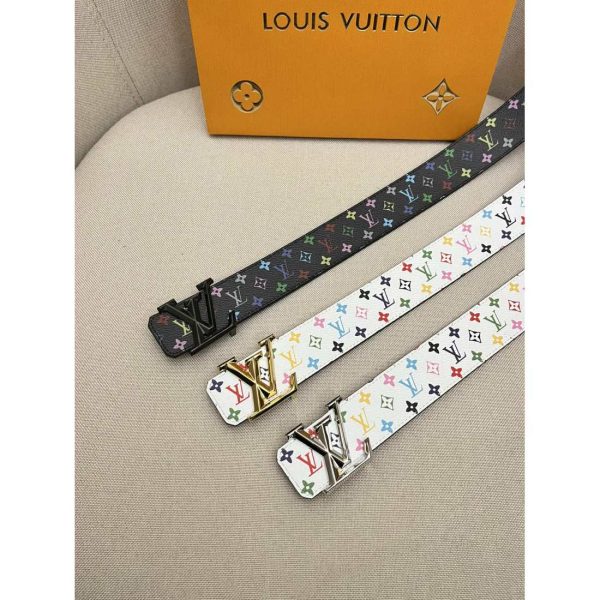 Lv Top Layer Cowhide 24k Pure Steel Buckle Men's Belts