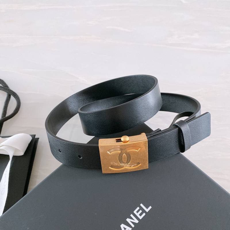 Chanel Belt With Ribbon Buckle Black Women Belt 30MM - Image 4