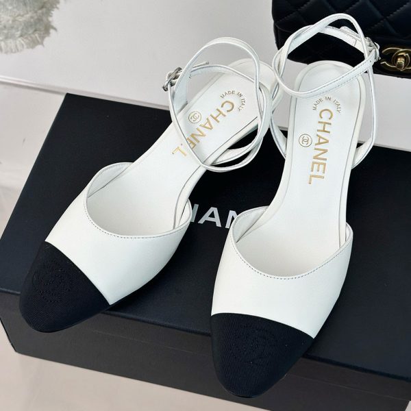 Chanel Lace-up heels Sandals Slide