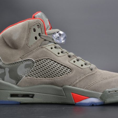 Bape x Air Jordan 5 Trophy RoomCamo university red mens 136027-051 - Image 12