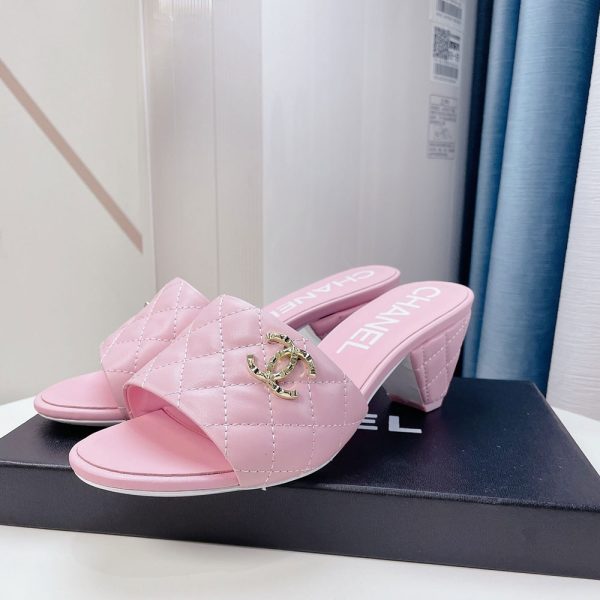 Chanel Lambskin Slide Heels
