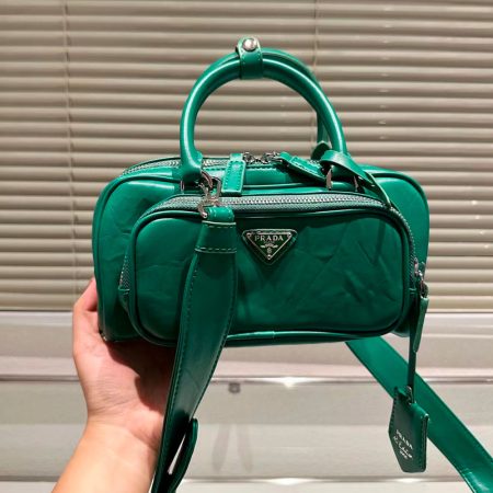 Prada Retro Leather Multi Pocket Handbag - Image 6