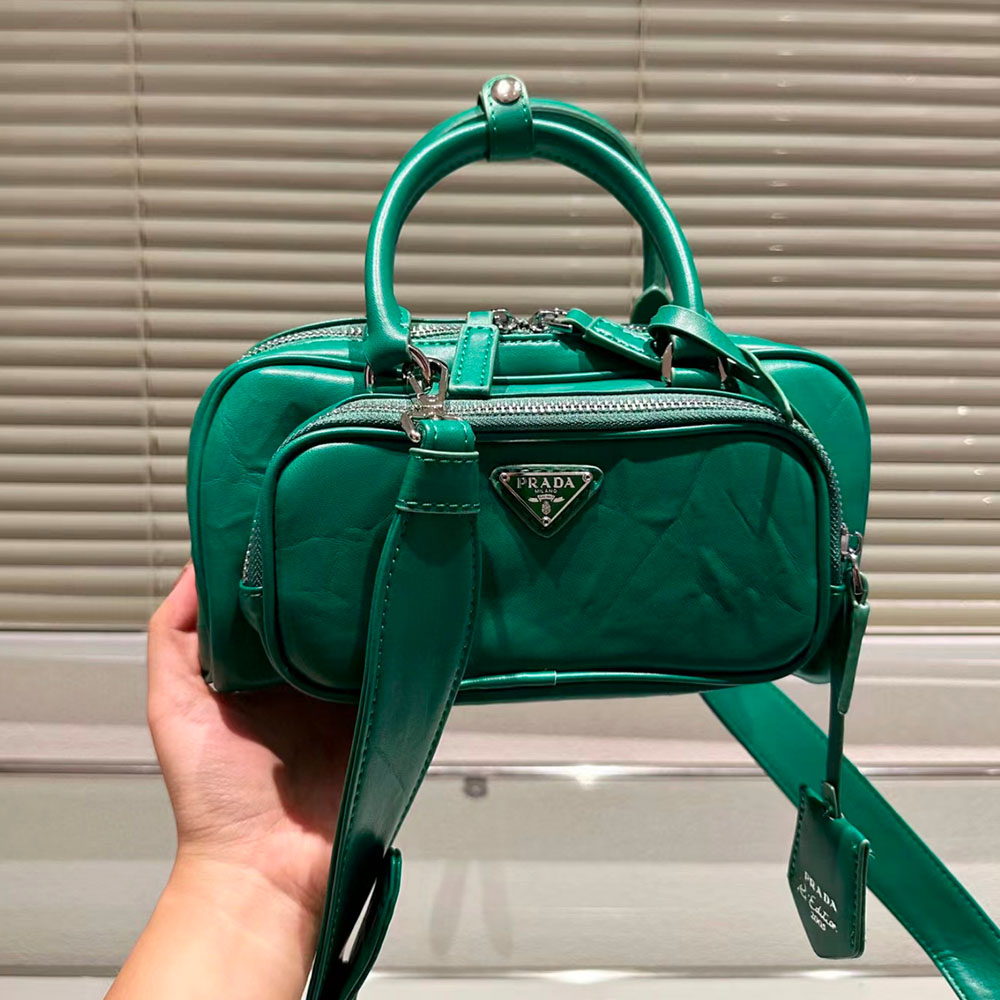 Prada Retro Leather Multi Pocket Handbag - Image 6