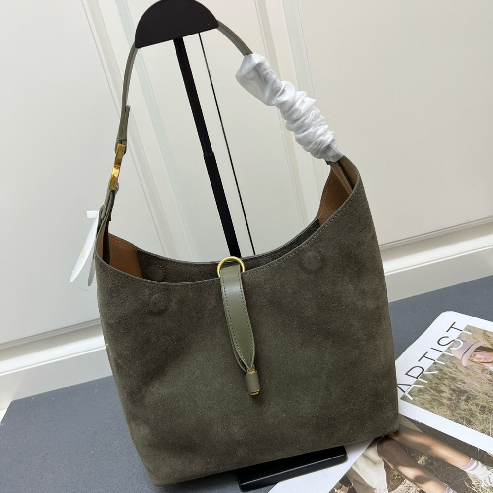 Chloe Marcie Suede Leather Bag - Image 5